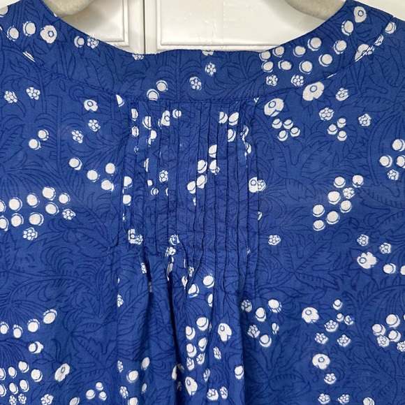 Apiece Apart Topa Pop Over Top in Splattered Lapis Blue Size Medium - Picture 7 of 14